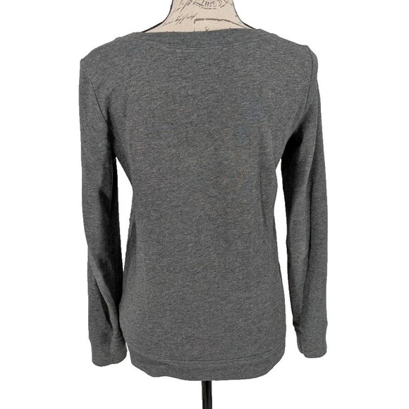 J.CREW  Top  Retro  Y2K  Size XS Gray Cotton Silver Sequins Front - Picture 4 of 11